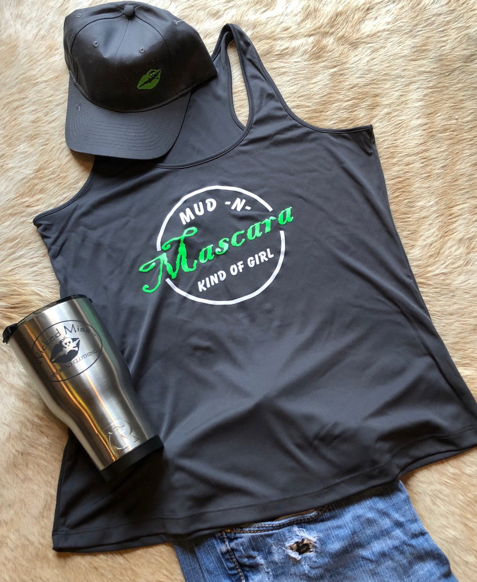 Women's off road clothing MudnMascara Racer Back Tank Top Wicked Miss Off Road Clothing